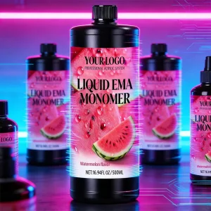 OEM 500ml Watermelon Flavor No MMA EMA Monomero Profesional Para Uas Nail 3D Crystal Carving Extension Acrylic Liquid