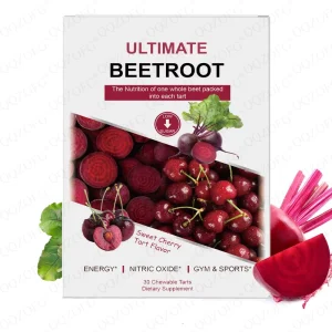 OEM Beets Blood Pressure Support Supplements with Beet Powder, Great-Tasting Beets Chewables for Healthy Energy 30 Chews