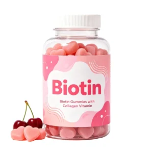 OEM Biotin Gummy Candy with Collagen Vitamins 3g 60 Gummies Bottle for Hair Skin Nails Growth Beauty Products