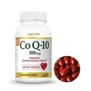 OEM Bulk Coenzyme Q10 Capsules Private Label Water Soluble Q10 Coenzyme Softgel Capsules