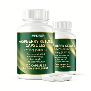 OEM Custom Private Label Raspberry Ketone Capsules 5000IU Weight Loss Energy Boost Immune Support Supplement