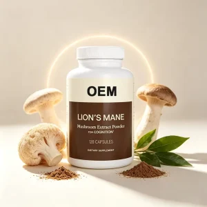 OEM High Quality Organic Lions Mane Mushroom Dual Extract Capsules for Adults Focus Mental Clarity Cognitive