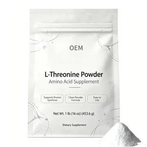 OEM L Threonine Powder Amino Acid Supplement for Protein Synthesis Support Net Wt 1lb 16oz 453.6g Dietary Supplement