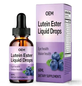 OEM/ODM 30ml 60ml Herbal Lutein Esters Liquid Drops Eye Care Vision Health Support Oral Liquid Vitamins Private Label Supplement