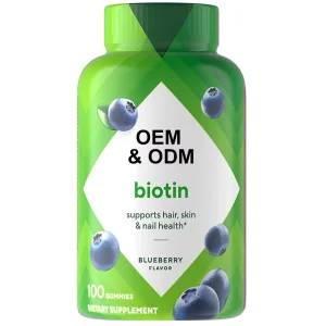 OEM ODM Biotin Gummies Supports Hair Skin & Nail Health Biotin Gummies for Supports Fat Protein & Carbohydrate Metabolism