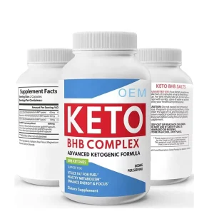 OEM/ODM Keto BHB Capsules Non-GMO Gluten-Free Dietary Supplement with Dietary Fiber