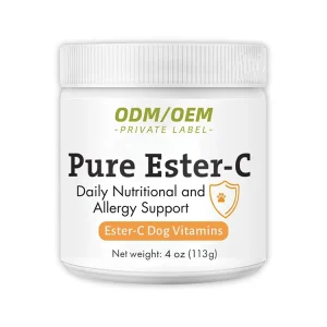 OEM ODM Natural Vitamin C Ester-C Powder Supplement for Dogs and Cats Immune Support Skin Coat Health Joint Health