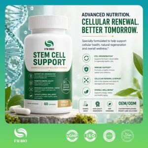 OEM ODM Private Label Stem Cell Support Capsules Cellular Renewal Healthy Aging Immune Boost Dietary Supplement 60 Capsules