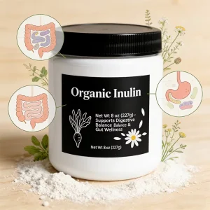OEM Organic Inulin Extract Powder for Non Pregnant Adults Supports Digestive Balance Gut Health 1spoon Dose 227g 24 Months Shelf