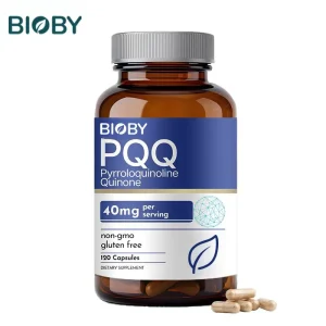 OEM Private Label PQQ Capsules 40 mg Pyrroloquinoline Quinone Brain Health Cognitive Support Non-GMO Gluten-Free 120 Count