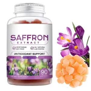 OEM Private Label Saffron Extract Sugar Free Gummies Gaba Brain Supplements Vitamins D3 Multivitamin Saffron Gummies for Kids