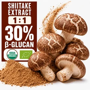 Organic 1 1 Beta d glucan≥30% Bulk Lentinus Edodes Shiitake Mushroom Extract Powder