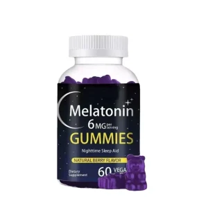 Organic Adult Sleep Gummies with 10mg Melatonin, Ashwagandha, Vitamin B6, and Magnesium Glycinate