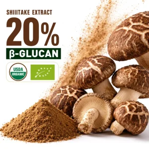 Organic Beta d glucan≥20% Bulk Lentinus Edodes Shiitake Mushroom Extract Powder