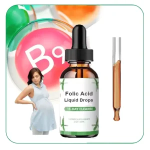Organic Folic Acid Woman Multivitamin Zinc Iron and Amino Supplements DHA Vitamin B9 Liquid Drops