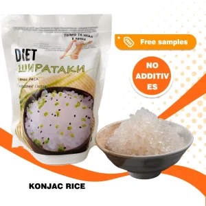 Organic No Additives Instant Tasteless Shirataki Slim Rice Pure Konjac Low Calorie OEM Factory Samples Available