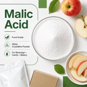 Organic Plant Derived 99% Pure Food Grade DL-Malic Acid ISO9001 Certified Acidulant Juices Dietary Supplements White