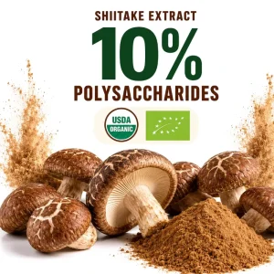 Organic Polysaccharides 10% Bulk Lentinus Edodes Shiitake Mushroom Extract Powder