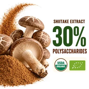 Organic Polysaccharides 30% Lentinus Edodes Shiitake Mushroom Extract Powder