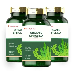Organic Spirulina Tablets Nutrient Dense Blue Green Algae Superfood for Daily Wellness Support