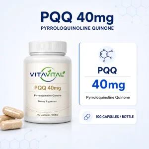 PQQ 40 mg Capsules for Adults Cellular Energy Support