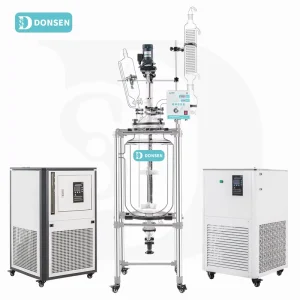 Pilot Scale Jacketed Glass Reactor Double Layer Reactor System for Chemical Synthesis Extraction and Crystallization