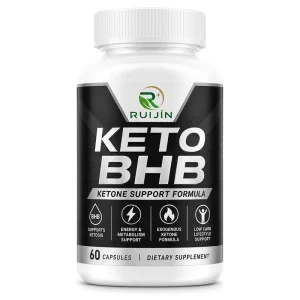 Private Label Keto BHB Capsules Exogenous Ketone Support Low Carb Energy Metabolism Weight Management Supplement 60 Caps OEM