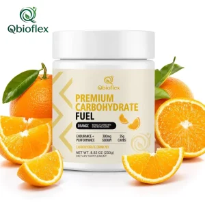 Qbioflex Premium Carbohydarte Fuel Orange Flavor Carbohydrate Powder Male Endurance Supplement