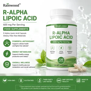 R Alpha Lipoic Acid Capsule Dietary Fiber Raw Materials 600 mg Alpha Lipoic Acid Capsules