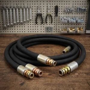 SAE 100R2AT 2SN High Pressure Hydraulic Oil Hose 4000 PSI Double Wire Braided NBR Tube With O-Ring Brass Connector for Excavator