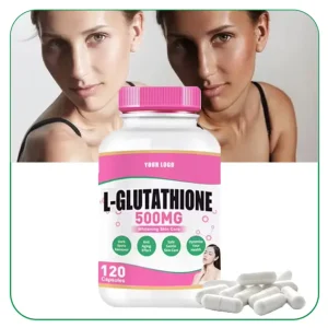 Skin Whitening S-acetyl-l-glutathione Collagen Supplement 500mg Reduced Hyaluronic Acid L-glutathione Capsules with Vitamin C