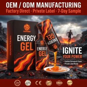 Squeeze Herbal Sports Nutrition Energy Gel Fast Acting Carbohydrate Electrolyte Fuel OEM Custom Factory