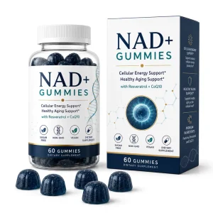 Sugar-Free NAD+ Gummies Vegan Pectin Gummy NR Nicotinamide Riboside Resveratrol CoQ10 ODM