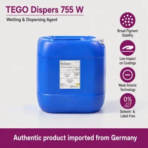 TEGO Dispers 755W Polymeric Wetting Dispersing Agent Viscosity Reduction for Organic Pigment Industrial Coatings