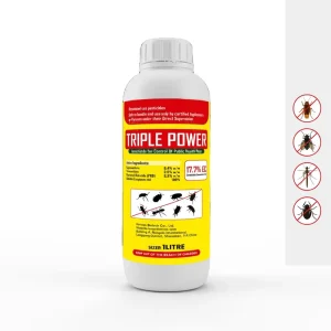 TRIPLE POWER 17.7% EC Cypermethrin 8.4% and Tetramethrin 3% and Piperonyl Butoxide 6.3% EC