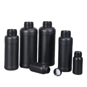 Thick Plastic Fluorinated Bottles for Chemical Organic Solvents with Screw Cap Sealing