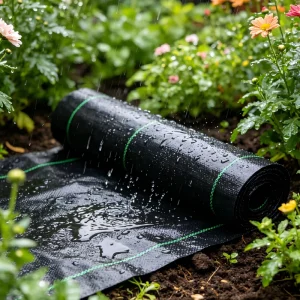 UV Treated Agricultural Weed Control Mat Black PP Material Ground Cover Weed Mat for Orchard and Farmland Weed Prevention