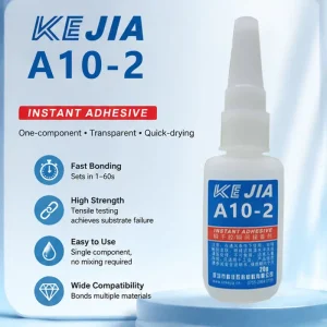 Universal Instant Adhesive Single Component Transparent Liquid Bonding Acrylic Metal Plastic Silicone Rubber 20g