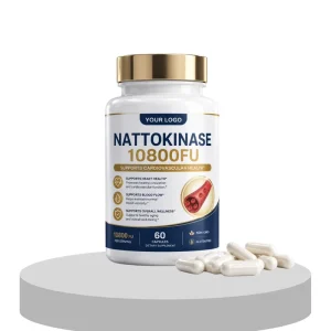 Vegan Nattokinase 10800FU 225g Dose Capsules for Adults 60 Caps/Bottle
