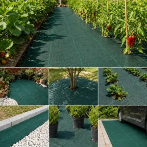 Weed Weather Resistant Control Fabric PP Green Water Permeable Eco Friendly Garden Agricultural